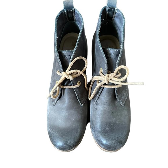 SPERRY Harlow Burnished Graphite Leather Wedge Chukka Bootie, 9 - Picture 2 of 9